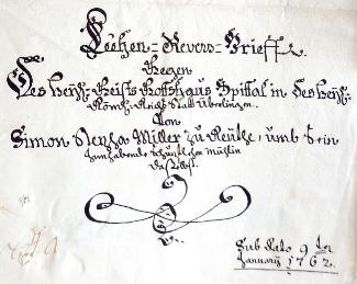 Lehensurkunde von 1762