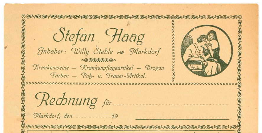 Rechnungsformular von 1926